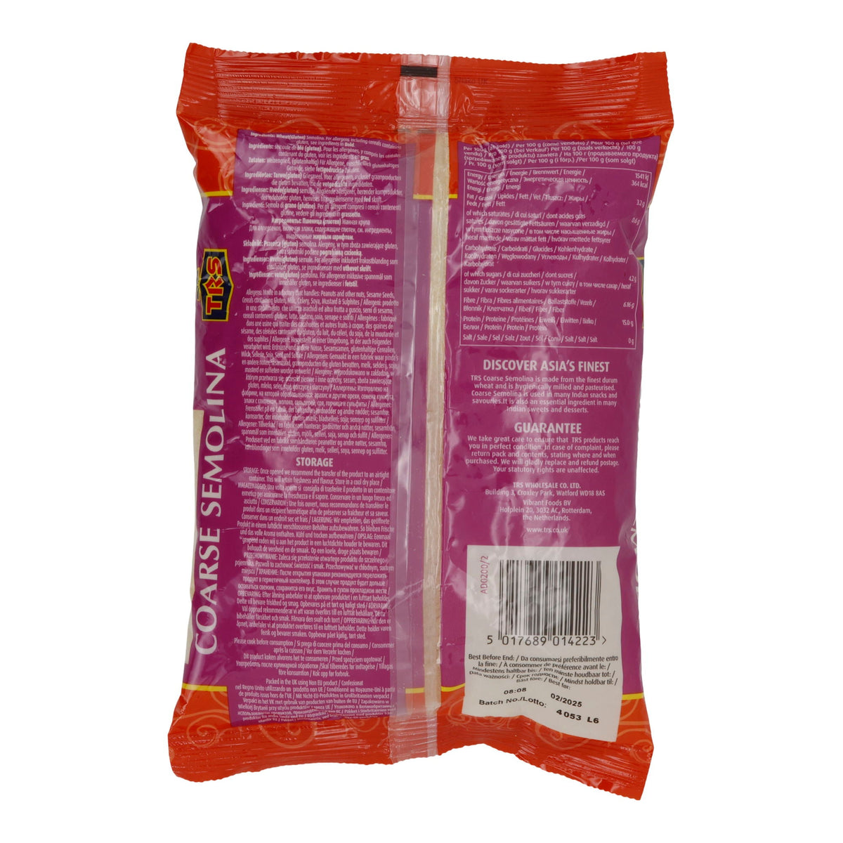 Semolina TRS Coarse Semolina | grober Hartweizengrieß | Mehl | 500 g Packung TRS