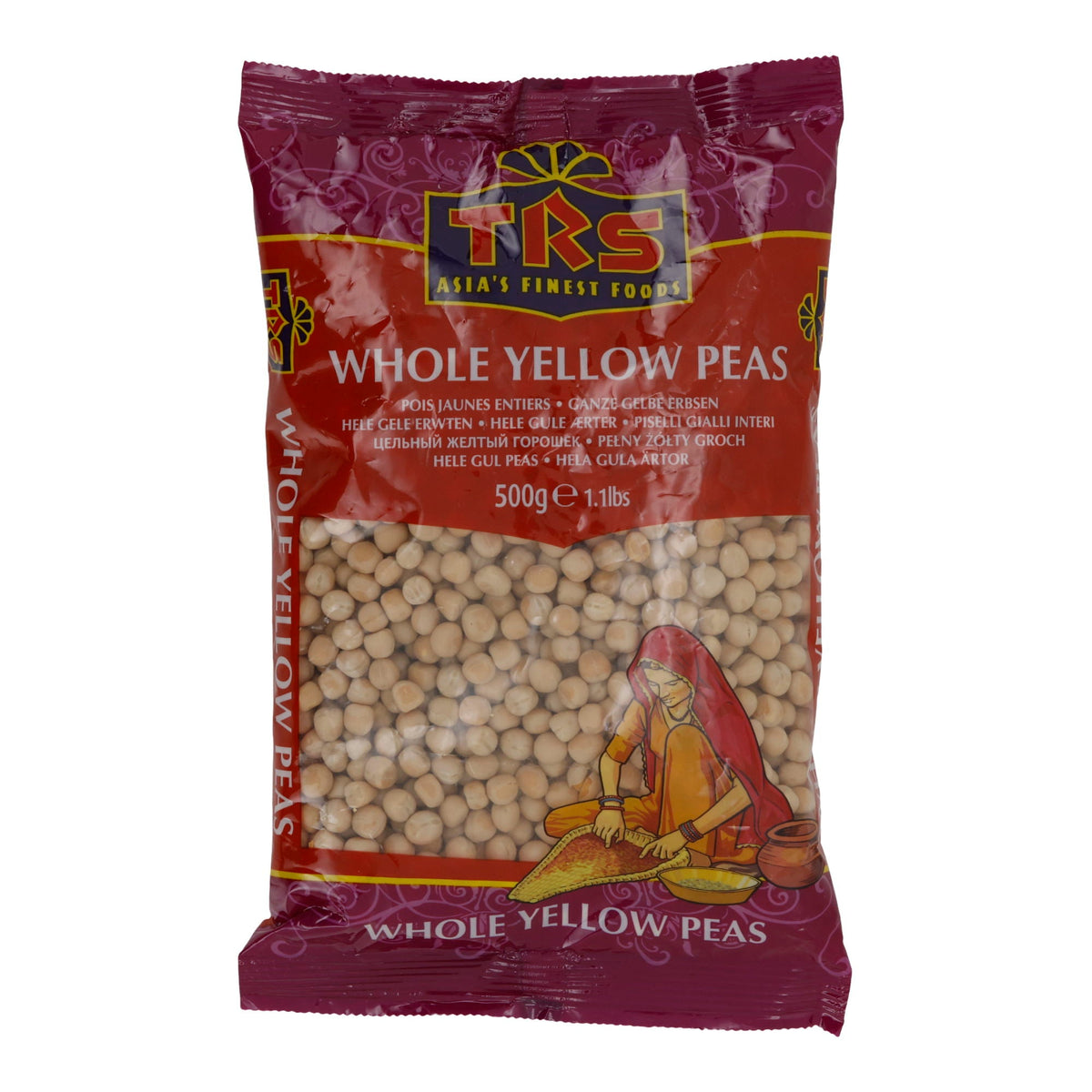 Ganze Gelbe Erbsen TRS | Proteinreiche Hülsenfrüchte | Für Currys & Eintöpfe | 500 g