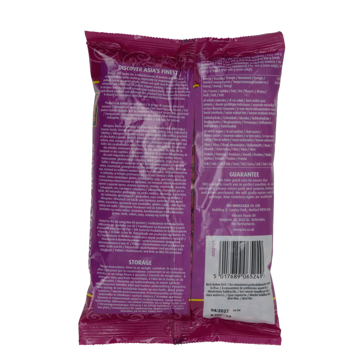 Bohnen TRS Rosecoco Beans | Wachtelbohnen (getrocknet) | Hülsenfrüchte | 500 g Packung