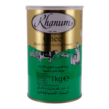 Butterschmalz Khanum | Ghee | Reines Butterschmalz, geklärt | 1 kg KHANUM