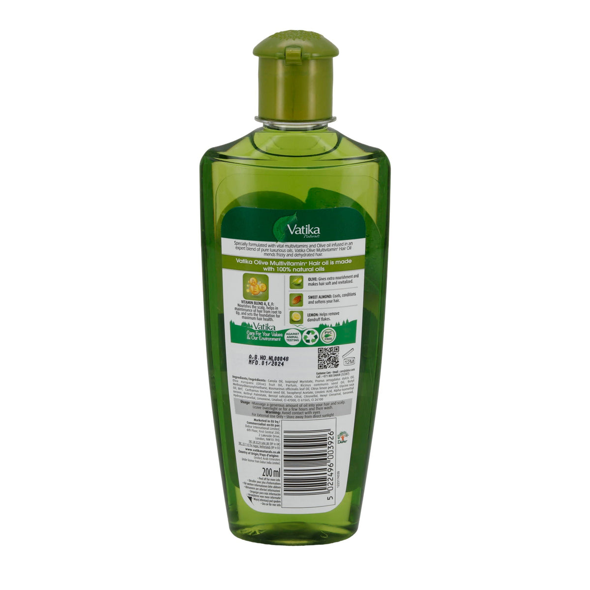 Haarpflegeöl Vatika Naturals | Oliven Hair Oil | Haaröl | 200 ml