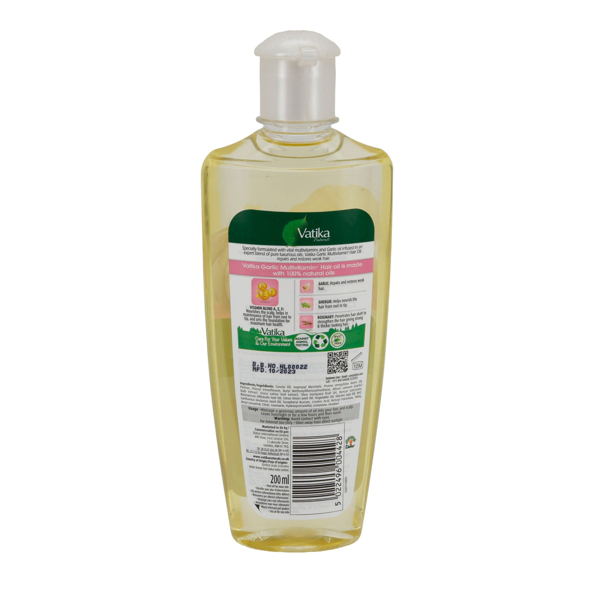 Haarpflegeöl Vatika Naturals | Knoblauch Hair Oil | Haaröl | 200 ml VATIKA