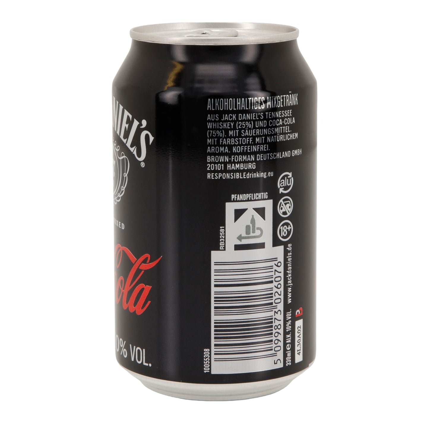 Jack Daniel’s | Whiskey & Coca-Cola | Longdrink | 10 % vol | 330 ml Dose