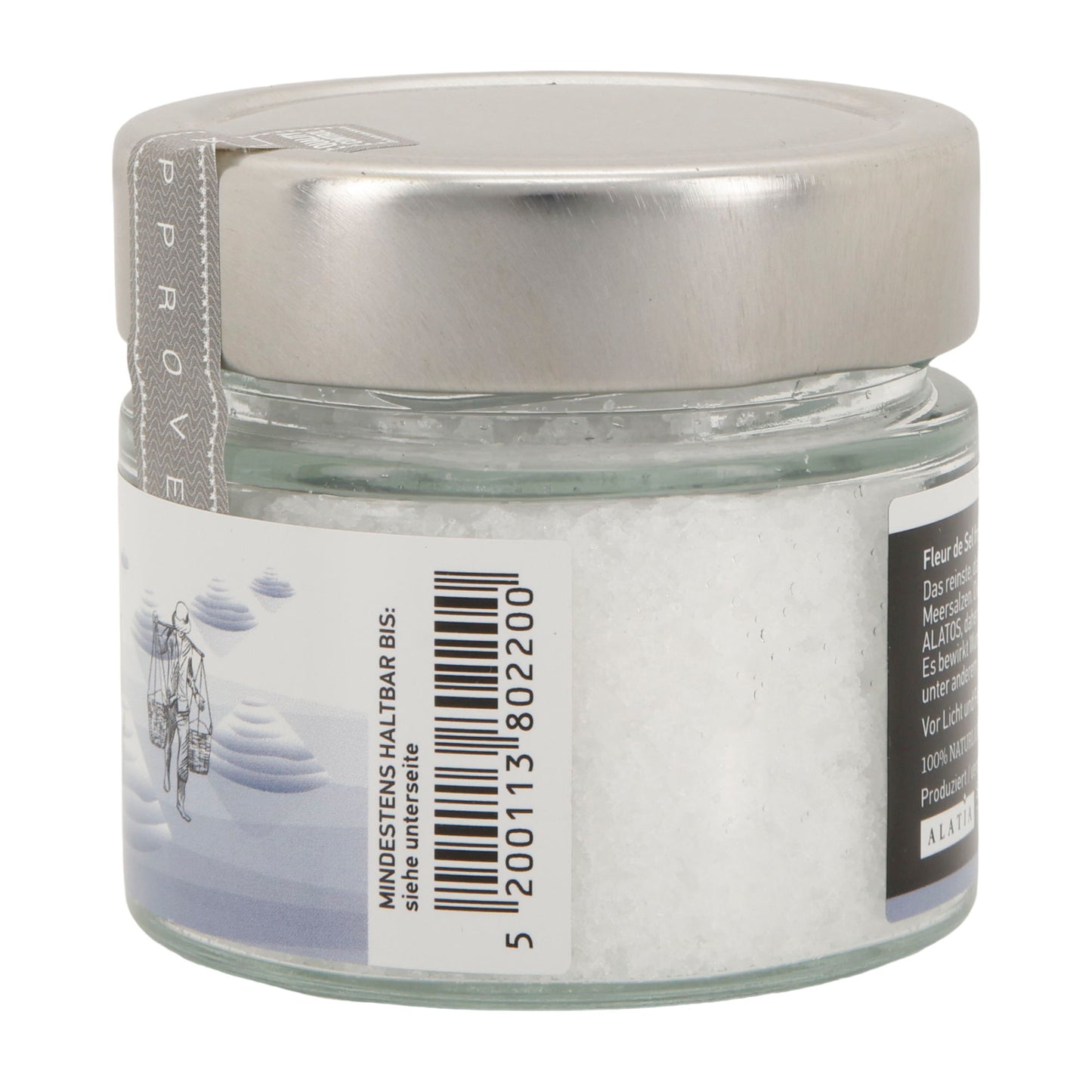 Fleur de Sel | Reines Meersalz aus Messolonghi | unraffiniert & naturbelassen | 150 g im Glas