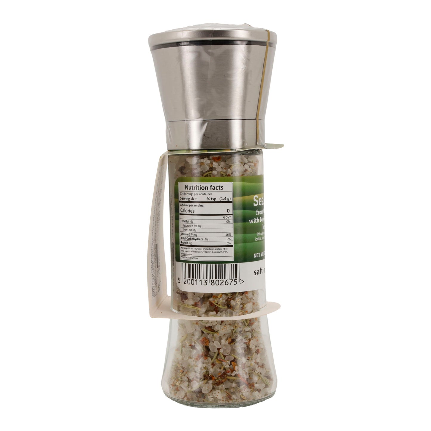 Gewürzmühle Salt Odyssey | Griechisches Meersalz mit mediterranen Kräutern | 160 g Mühle