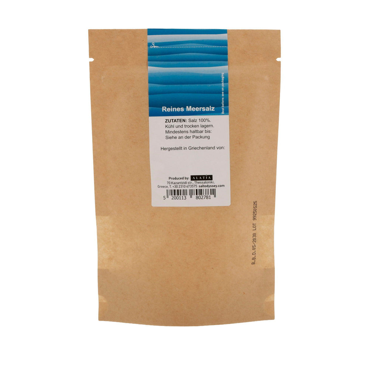 Salz Salt Odyssey | Reines grobes Meersalz Nachfüllpackung | 100 % Natur | 190 g Odyssey