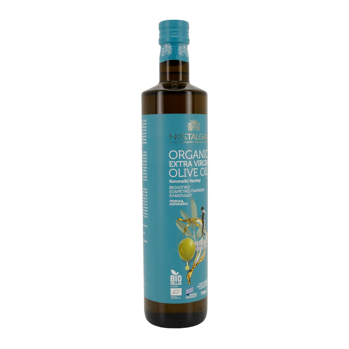 Bio-Olivenöl extra nativ | Nostalgia | Koroneiki Sorte | 750 ml – kaltgepresst, Griechenland, BIO-zertifiziert