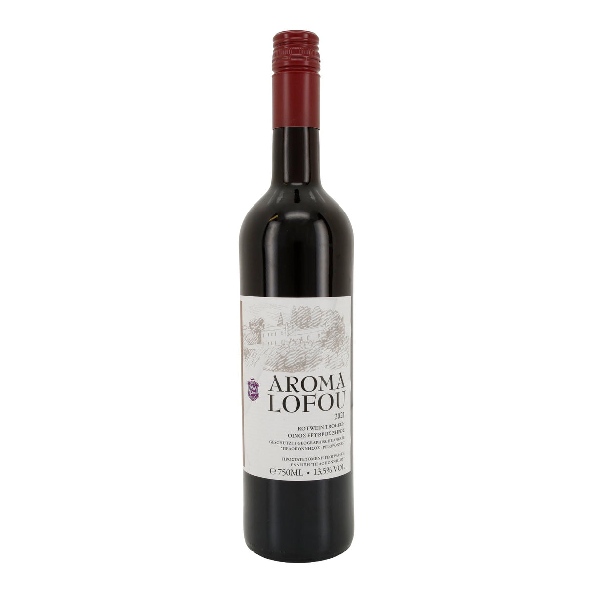Rotwein Aroma Lofou | Trocken | Geschützte geografische Angabe | 13,5 % vol. | 750 ml