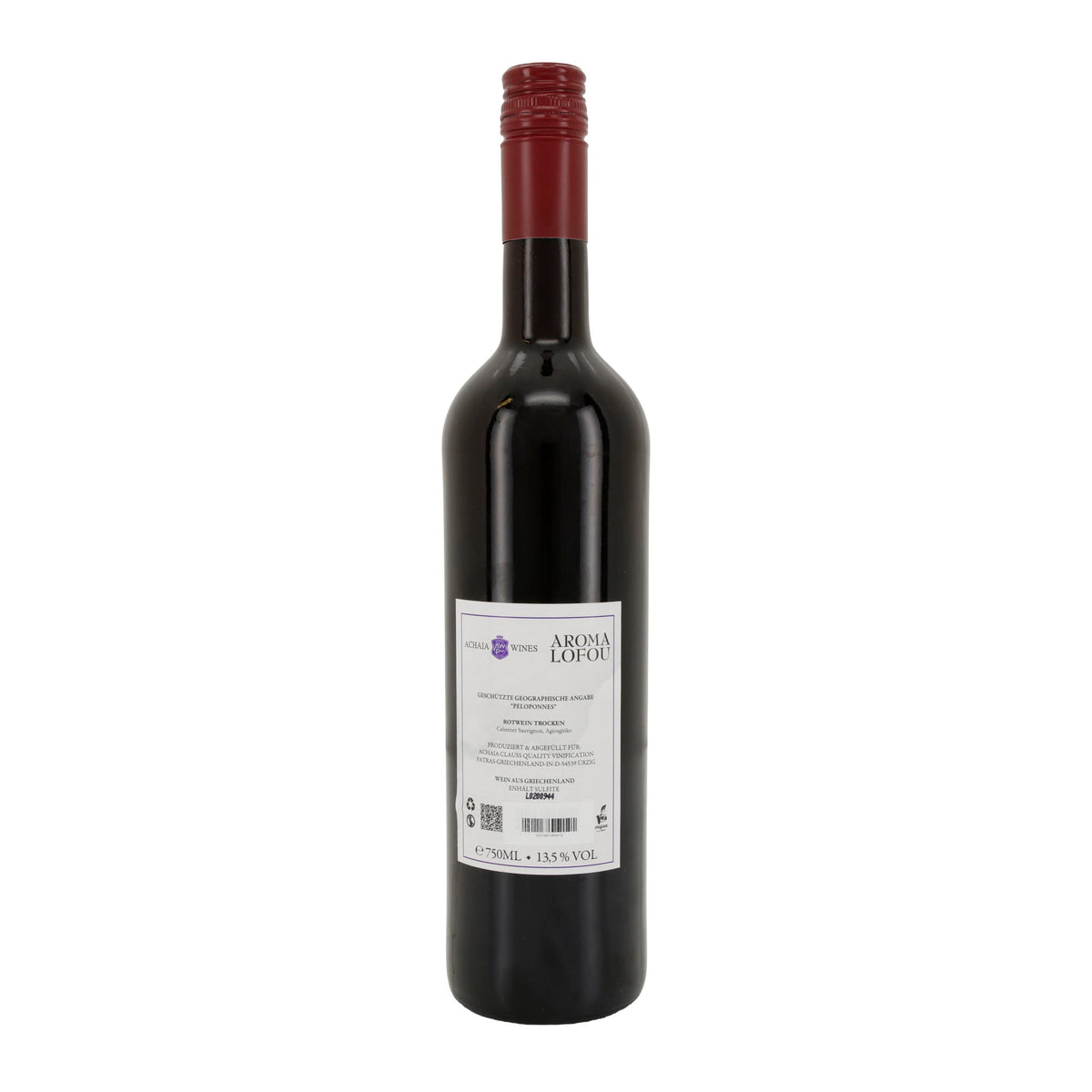 Rotwein Aroma Lofou | Trocken | Geschützte geografische Angabe | 13,5 % vol. | 750 ml Achaia Clauss