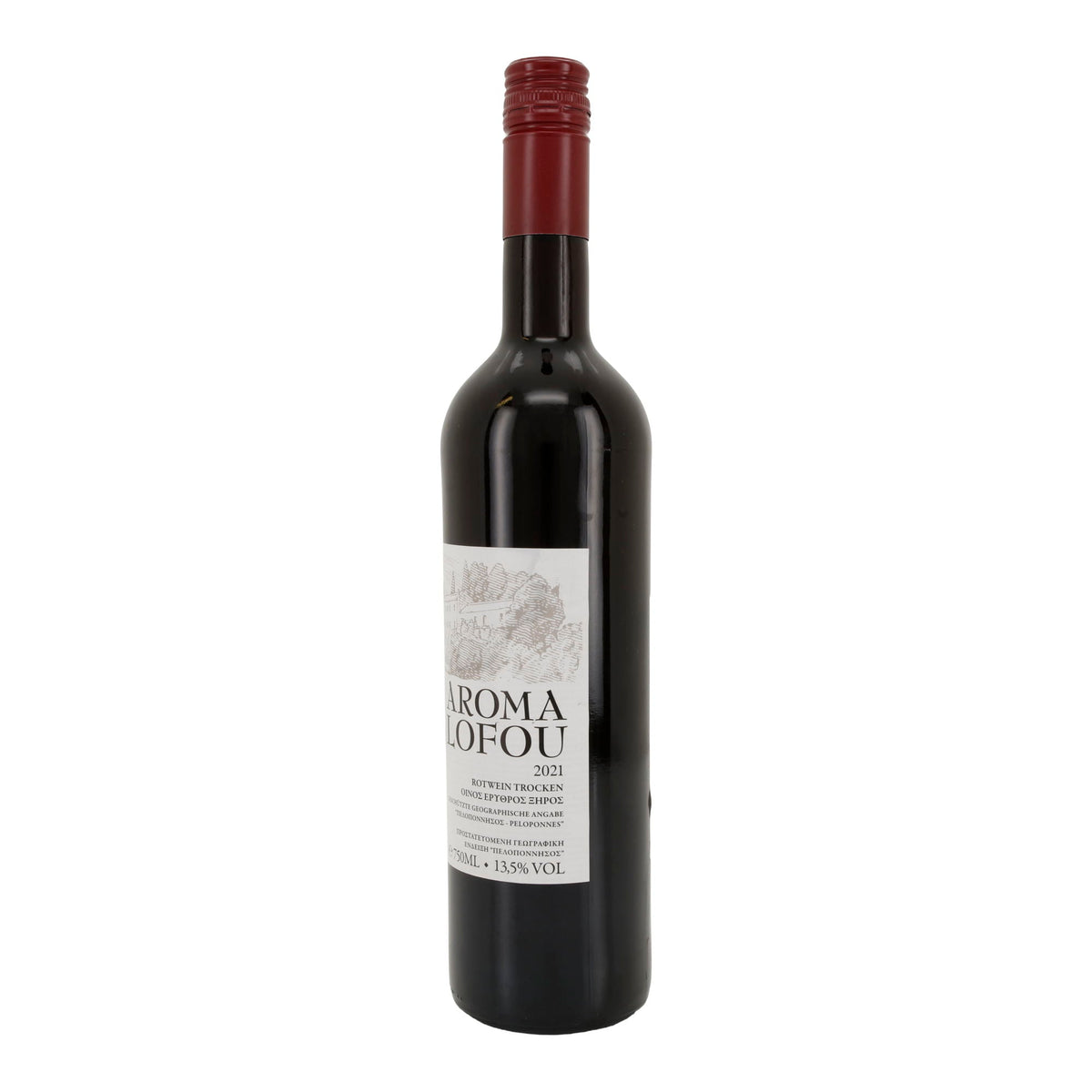 Rotwein Aroma Lofou | Trocken | Geschützte geografische Angabe | 13,5 % vol. | 750 ml Achaia Clauss