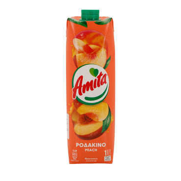 Amita | Pfirsichsaftgetränk 43 % | aromatischer Pfirsich-Geschmack, Tetra Pak 1 L Amita