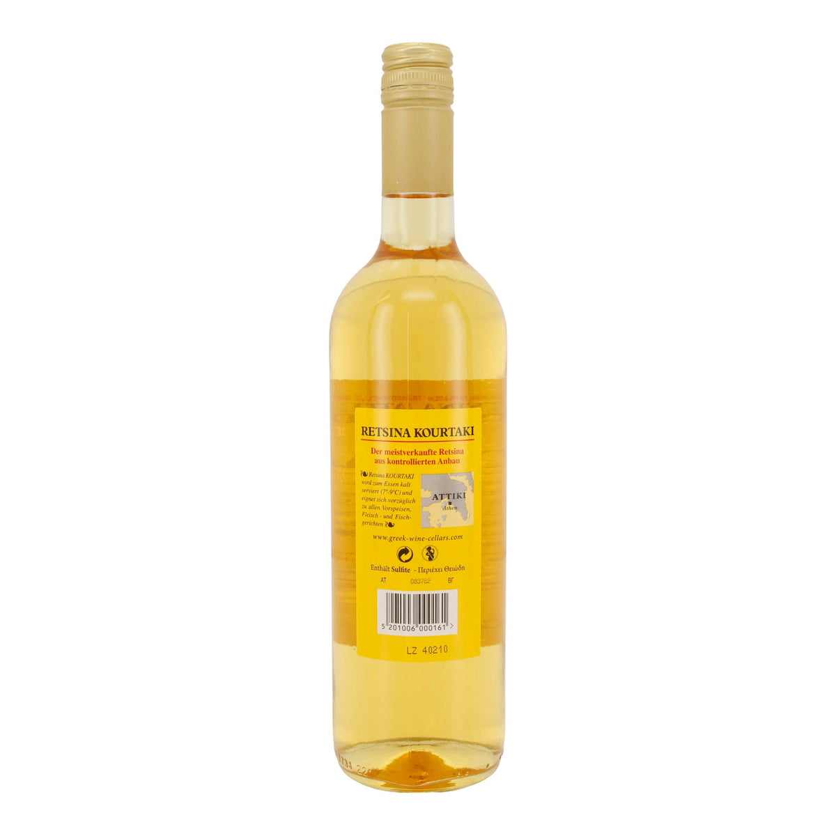 Kourtaki Retsina Weißwein | Traditioneller griechischer Harzwein aus Attiki | 12 % vol | 750 ml Kourtakis