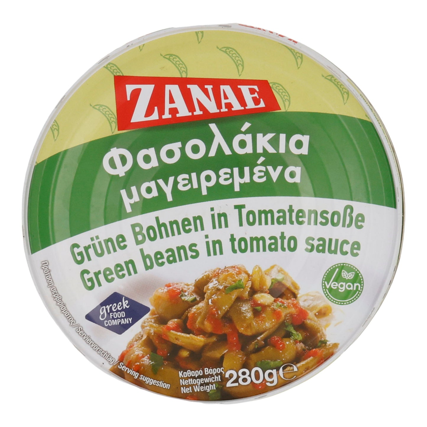 ZANAE | Grüne Bohnen in Tomatensauce „Fasolakia“ | vegan & servierfertig | 280 g