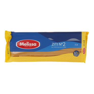 Pasta Melissa | Ziti No. 2 | Griechische Röhrennudeln, für Ofengerichte, aus Hartweizengrieß | 500 g