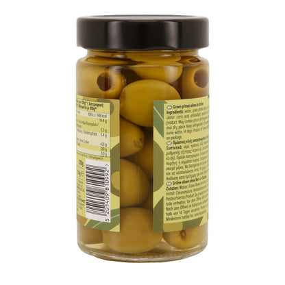 Grüne Oliven Olymp | Chalkidiki entsteint | Vegan, Glutenfrei, Non-GMO | 320 g Glas