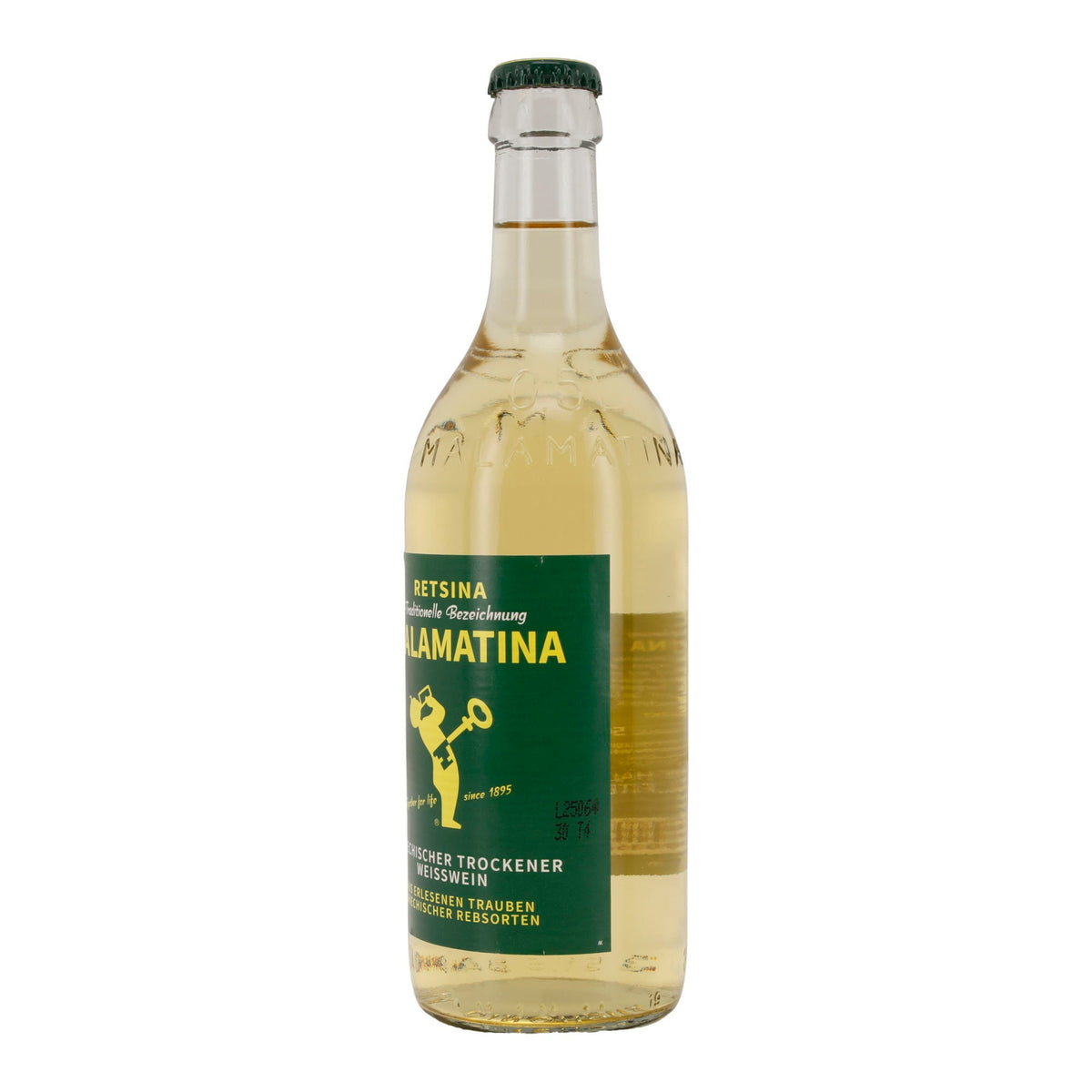 Weißwein Malamatina | Griechischer Retsina | trocken | 11 % vol | 500 ml