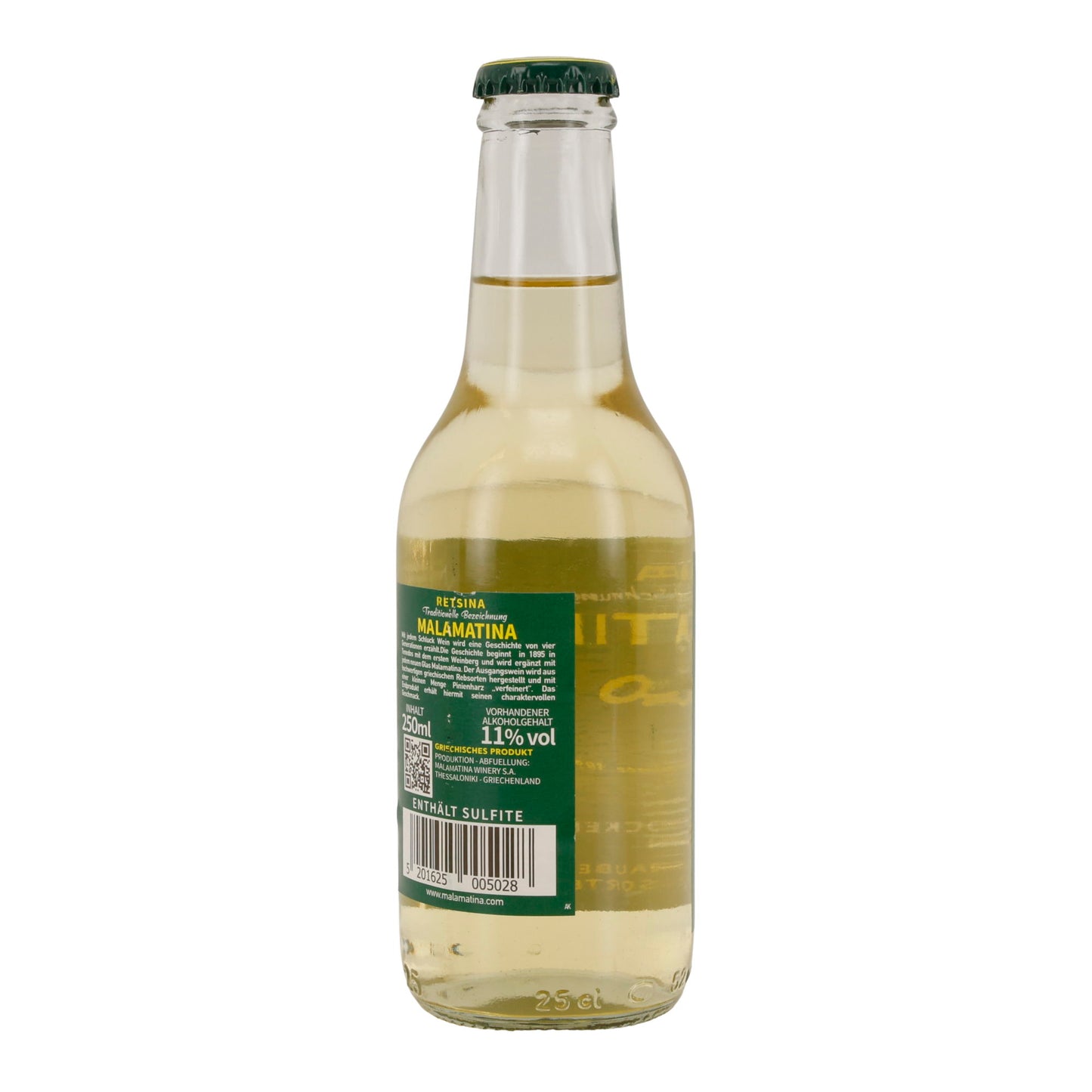 Weißwein Malamatina | Griechischer Retsina | trocken | 11 % vol | 250 ml