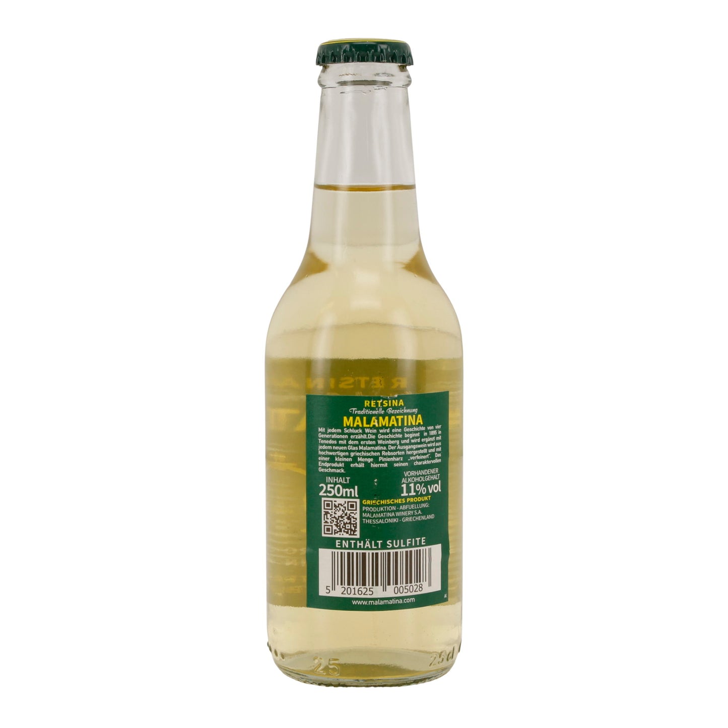 Weißwein Malamatina | Griechischer Retsina | trocken | 11 % vol | 250 ml