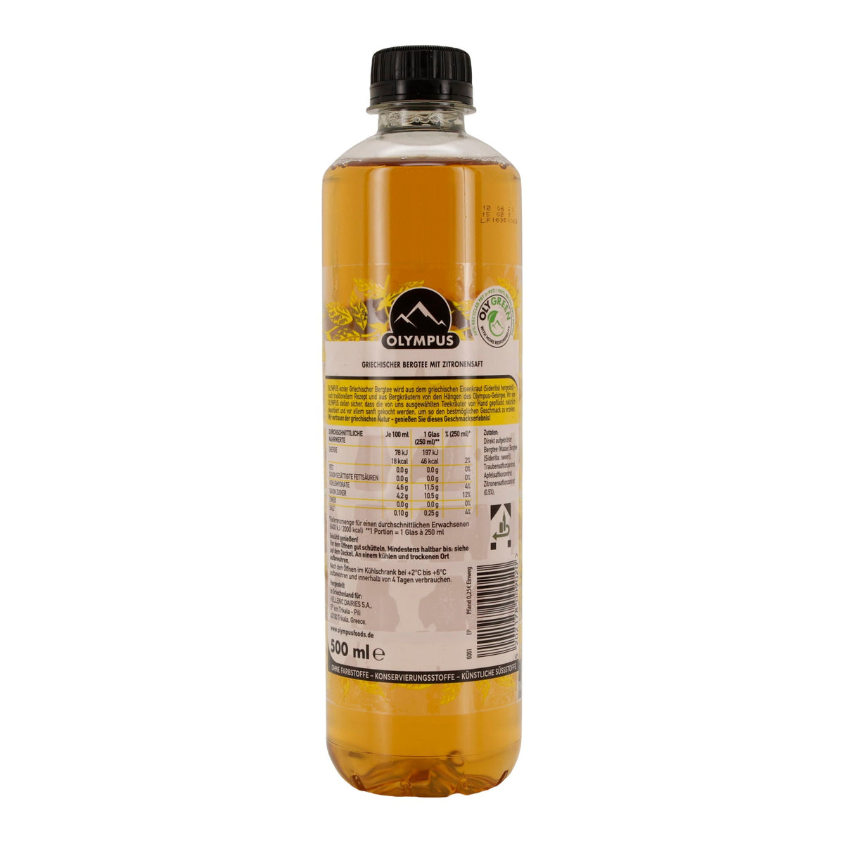 Getränk Olympus | Griechischer Bergtee Zitrone | ohne Zuckerzusatz, direkt aufgebrüht | 500 ml