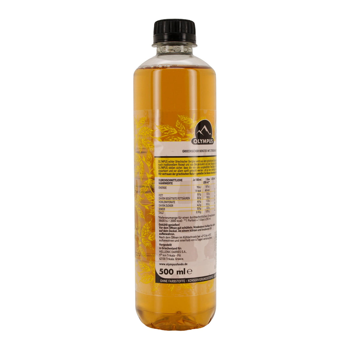 Getränk Olympus | Griechischer Bergtee Zitrone | ohne Zuckerzusatz, direkt aufgebrüht | 500 ml