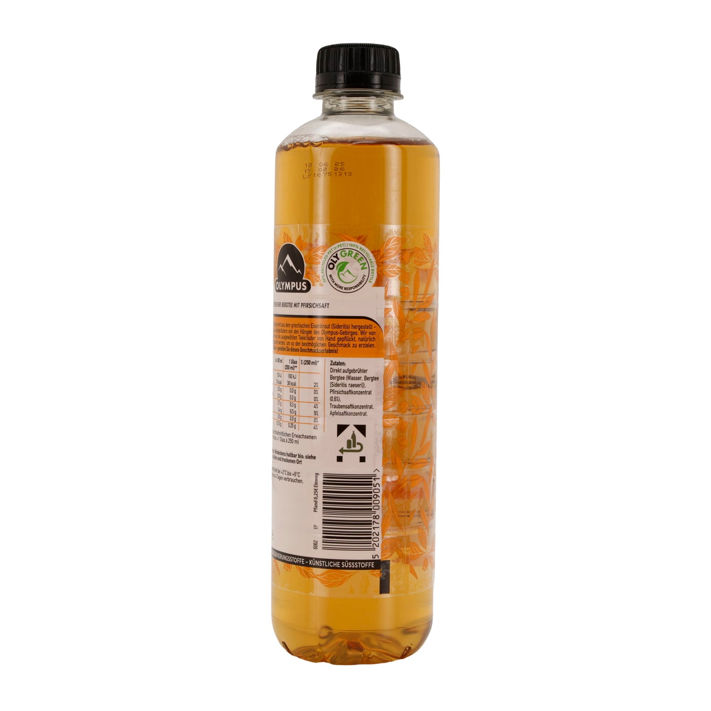 Getränk Olympus | Griechischer Bergtee Pfirsich | ohne Zuckerzusatz, direkt aufgebrüht | 500 ml