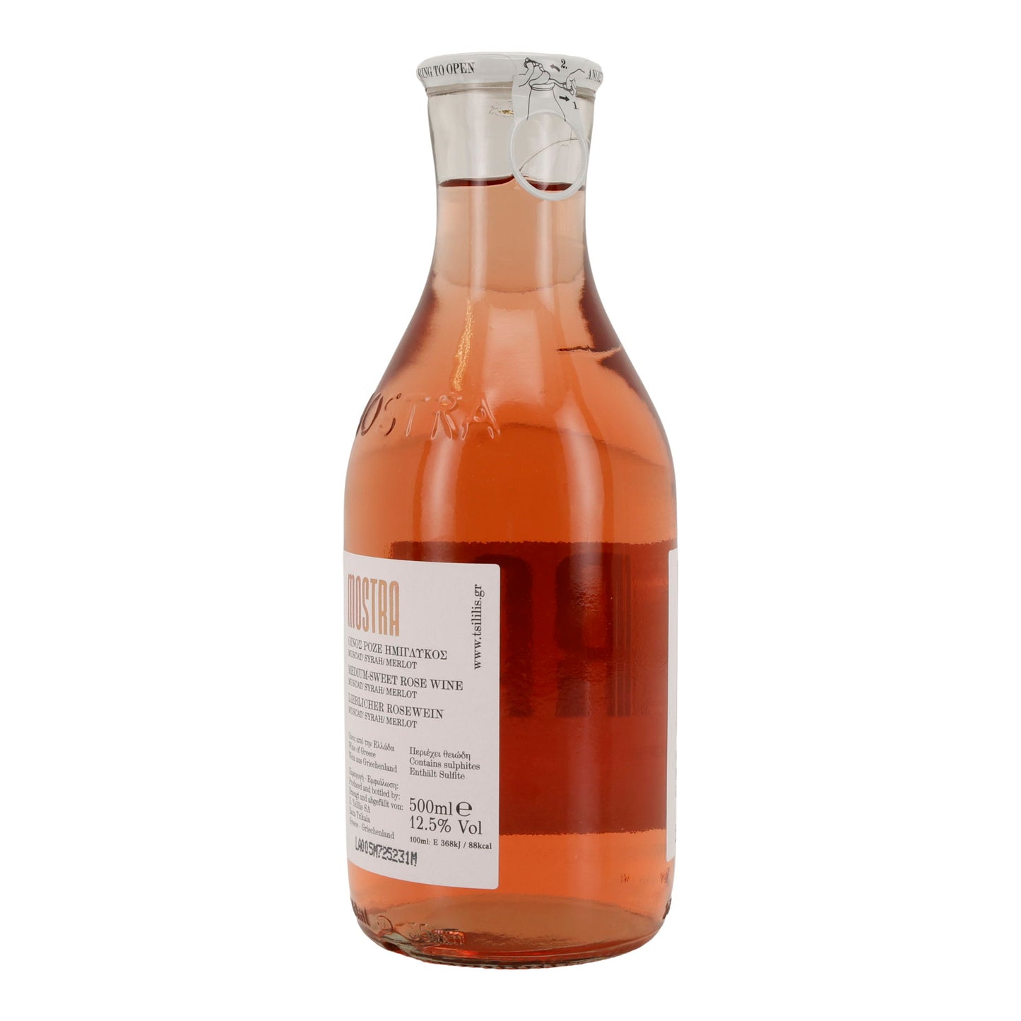 Roséwein Mostra | Lieblich | Muscat, Syrah & Merlot | 500 ml