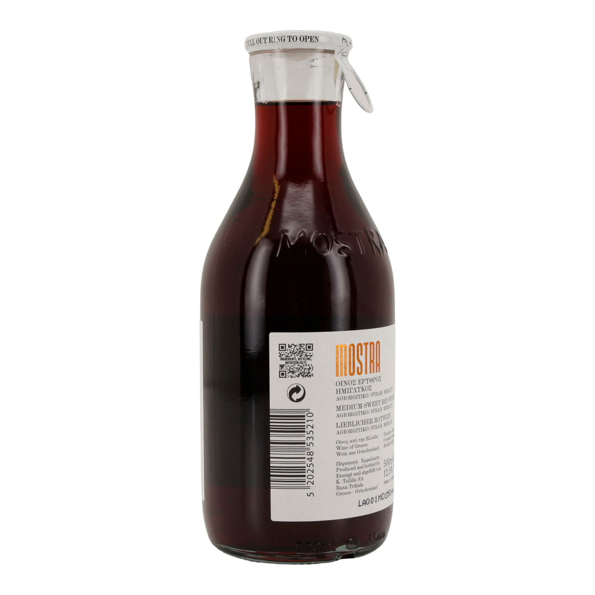 Rotwein Mostra | Lieblich | Agiorgitiko, Syrah & Merlot | 500 ml Mostra Tsililis