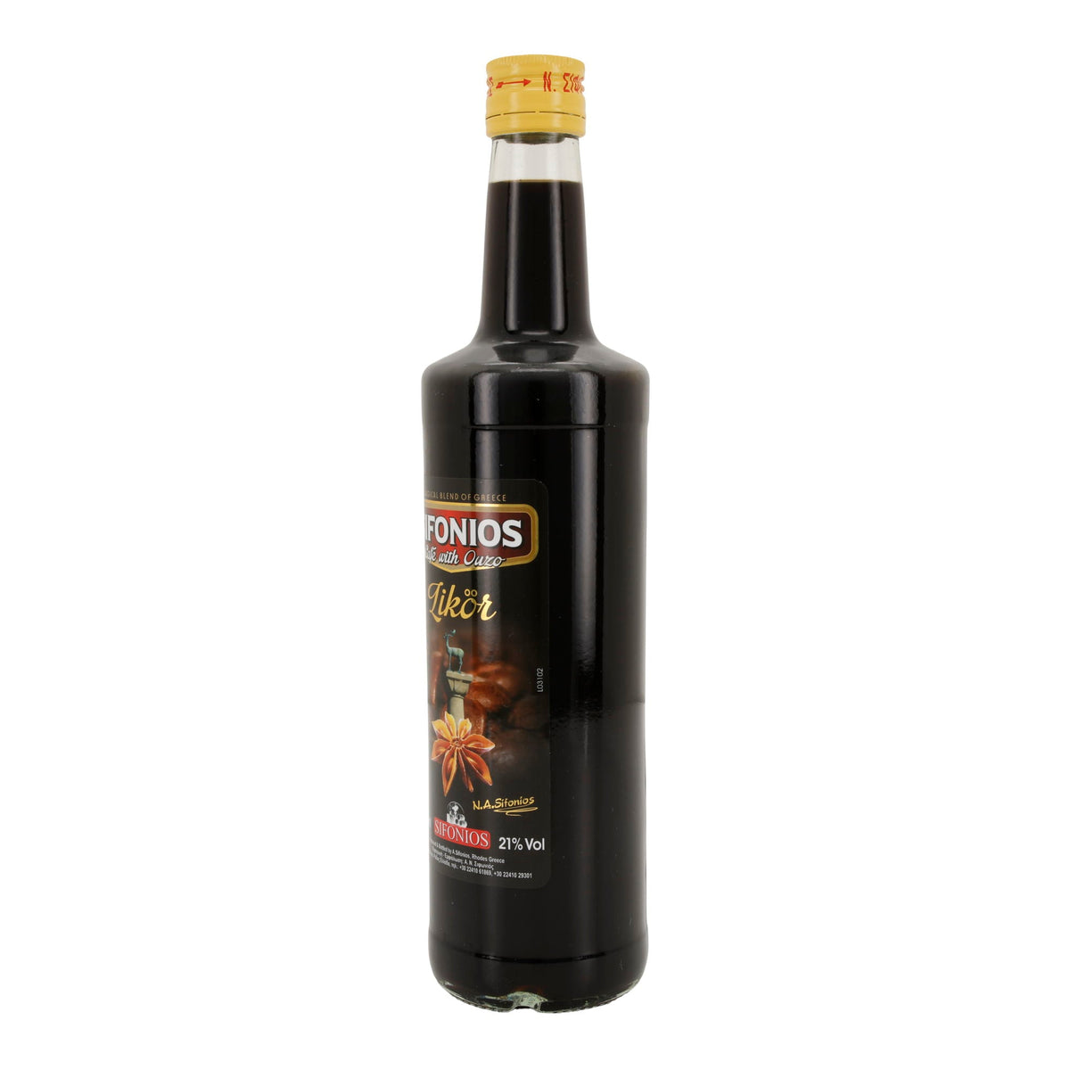 Sifonios Kaffeelikör mit Ouzo | Likörspezialität aus Griechenland | 21 % vol | 700 ml