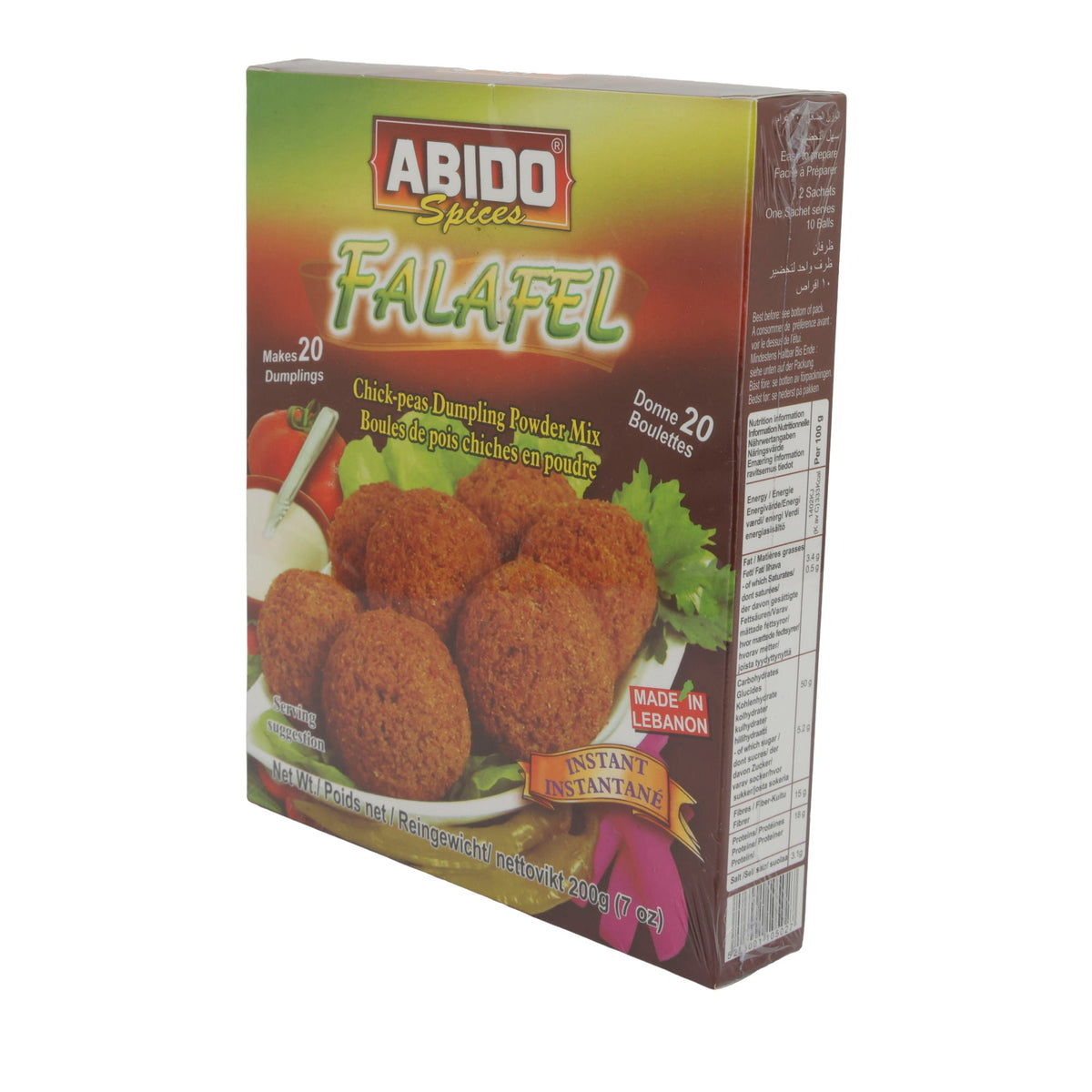 Falafel-Mischung Abido | Aus Kichererbsen | Authentisch, für Falafel-Bällchen | 200 g