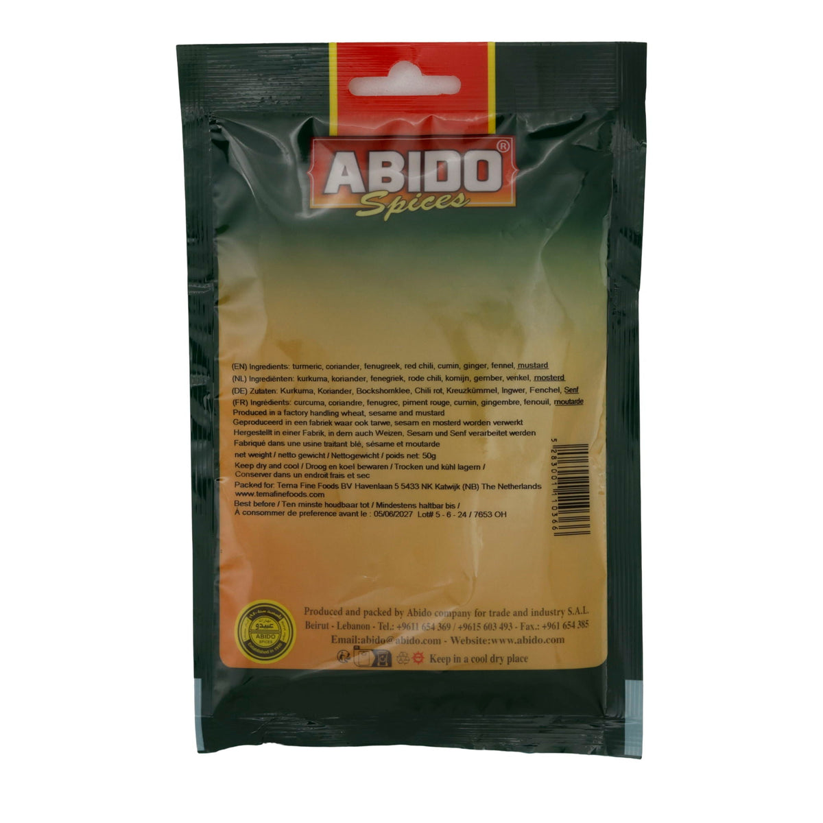 Gewürzmischung Abido | Scharfes Curry | Würzig-scharf, für Currygerichte | 50 g