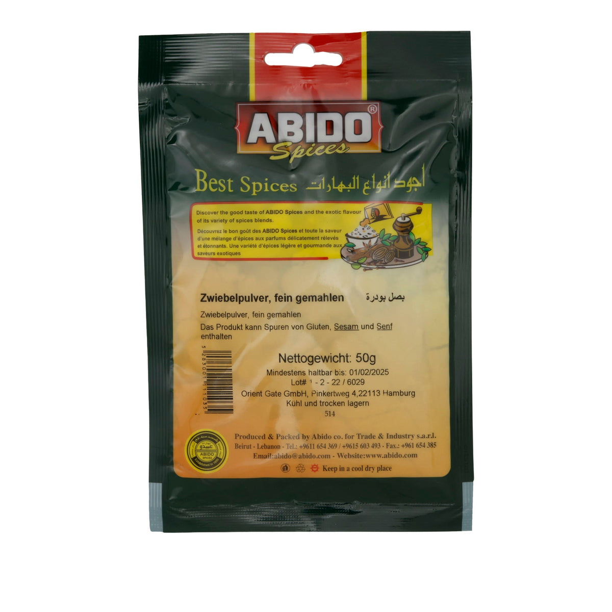 Gewürz Abido | Zwiebelpulver | Fein gemahlen | 50 g