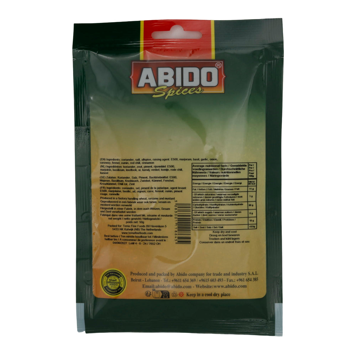 Gewürzmischung Abido | Falafel Gewürzmischung | Traditionell, authentisch | 50 g