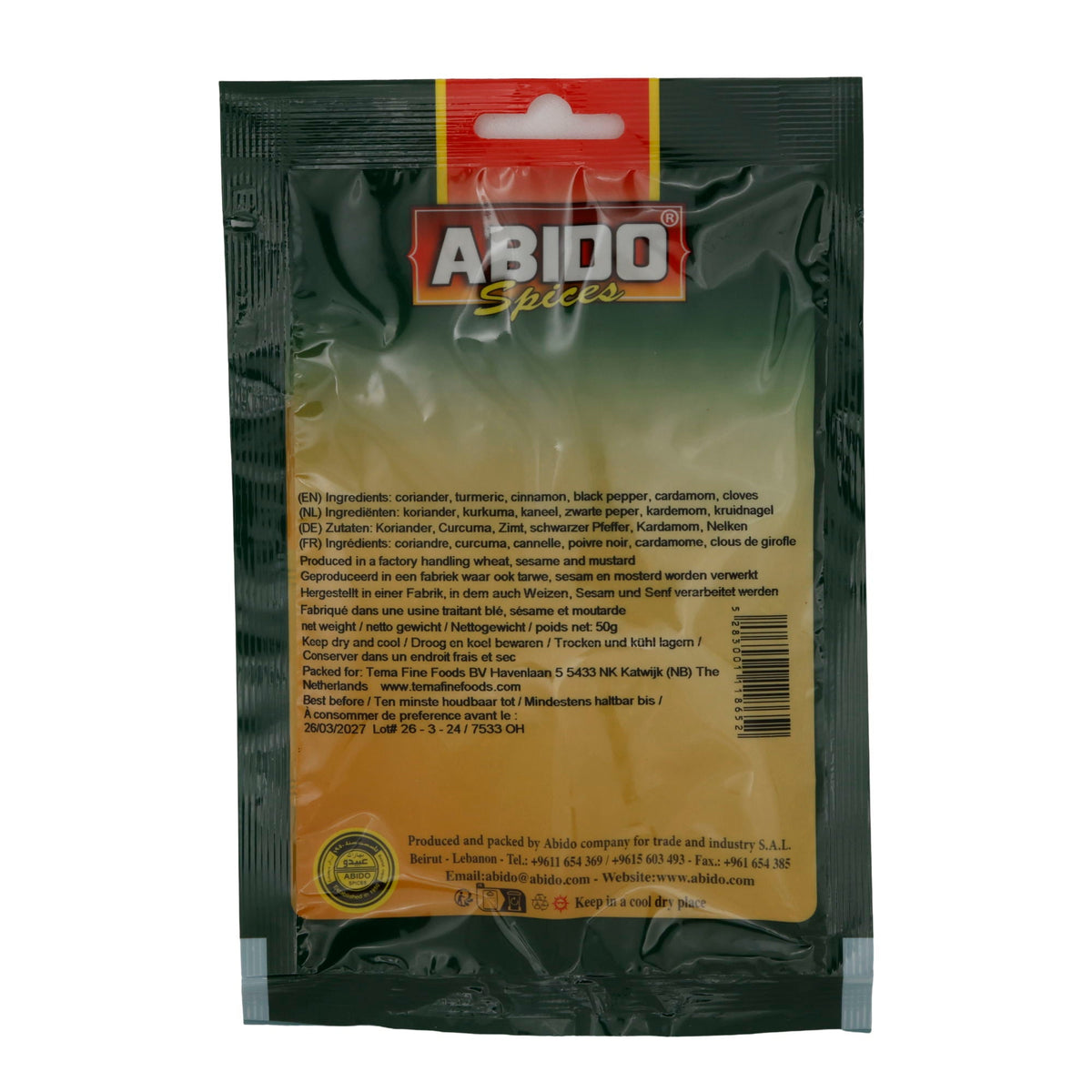 Gewürzmischung Abido | Biryani Spices | Für Biryani und orientalische Reisgerichte | 50 g ABIDO