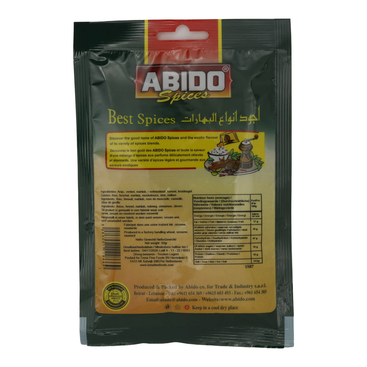 Gewürzmischung Abido | Cake Spices | Für süßes Gebäck | 50 g
