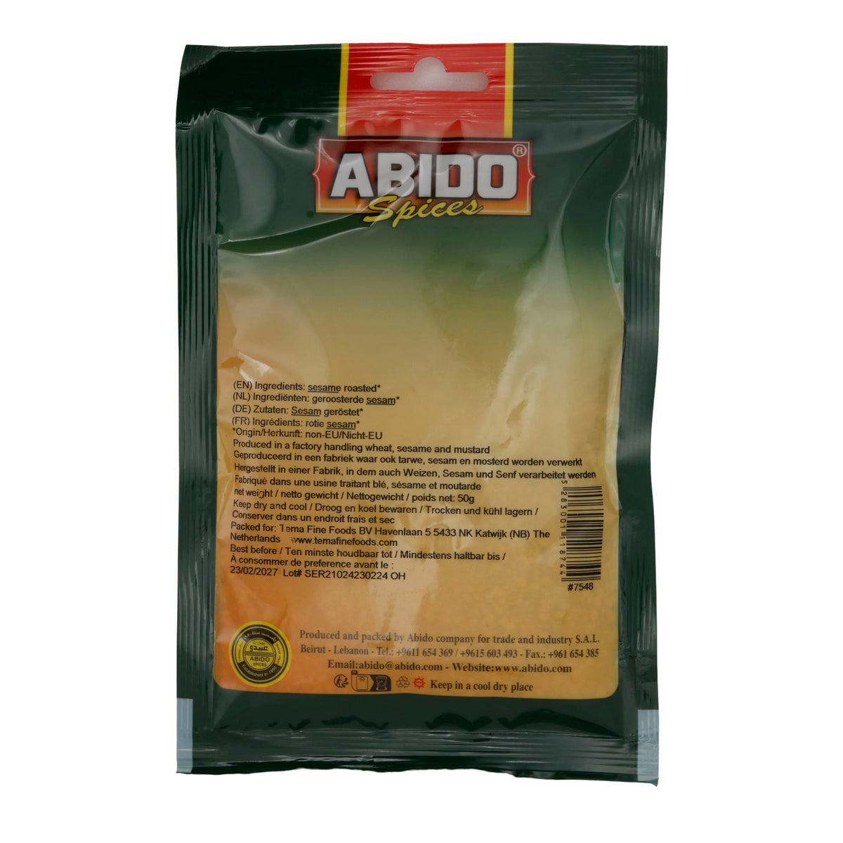 Sesamsamen Abido | Geröstet | Aromatisch, vielseitig | 50 g ABIDO