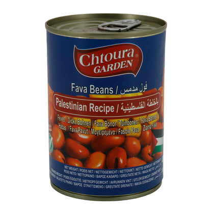 Fava Fasulyesi Filistin Tarifi Chtoura Bahçesi | Dicke Bohnen | Filistin Usulü Baharatlı | 400 g Konserve