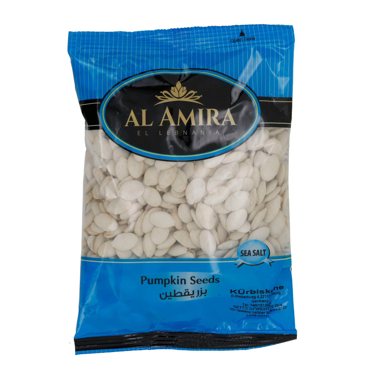 Kürbiskerne Al Amira Pumpkin Seeds | Samen | geröstet mit Meersalz | 300 g