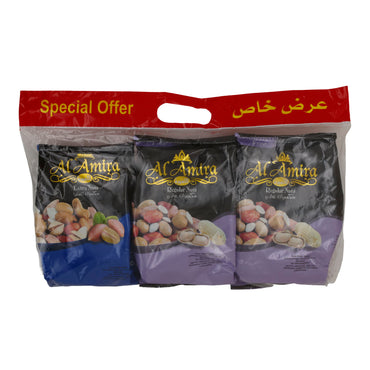 Nussmischung Al Amira | Özel Teklif 3'lü Paket | Lübnan'dan çıtır premium kuruyemişler | 3x 250g