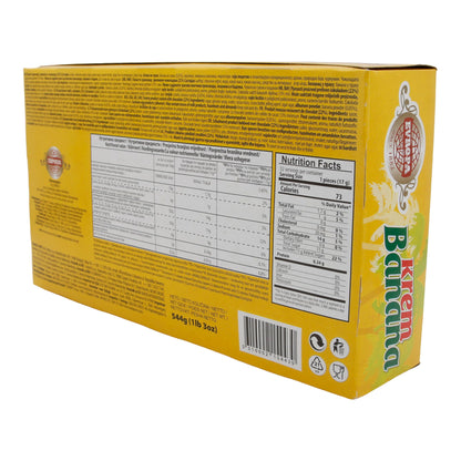 Bananencrème Evropa Krem Banaan | Snoep | met bananensmaak en chocoladeglazuur | 32 stuks, 544g