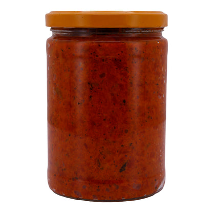 Paprikasaus Basš | Ajvar Mild | Mild gekruid, uit Noord-Macedonië | 580 g