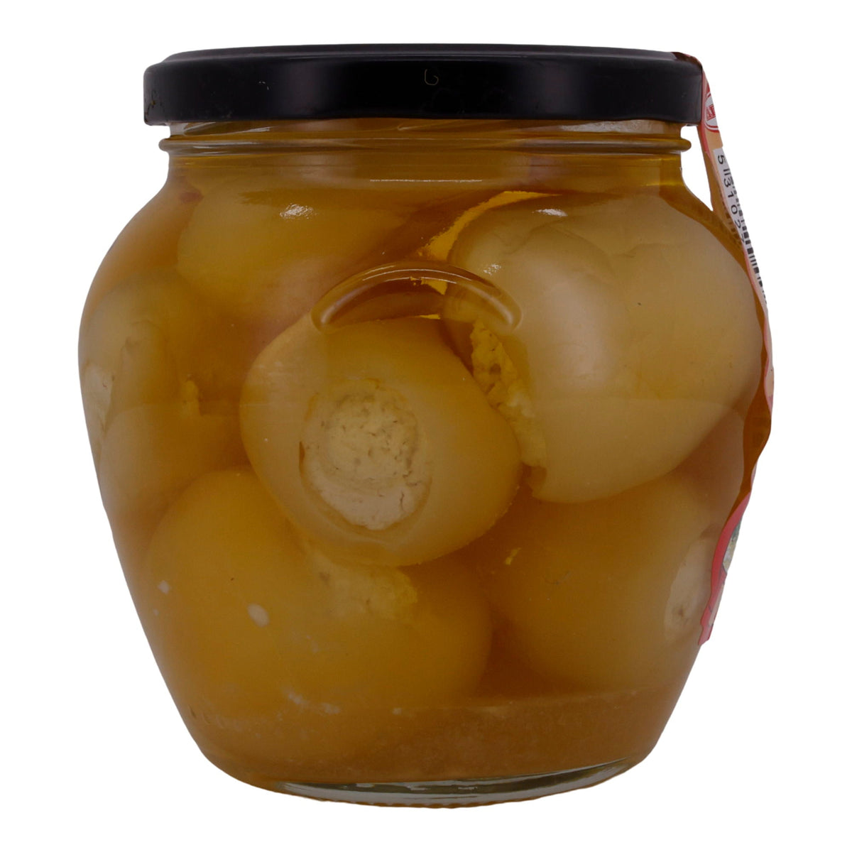Kirschpaprika Va-Va | Gemüse | Gelb, gefüllt mit Käse | 550g Glas ADELINA