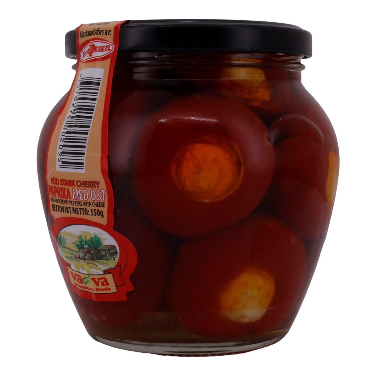 Gefüllte Kirschpaprika Va-Va Premium Foods | Gemüse | Scharf, mit Käse | 550 g