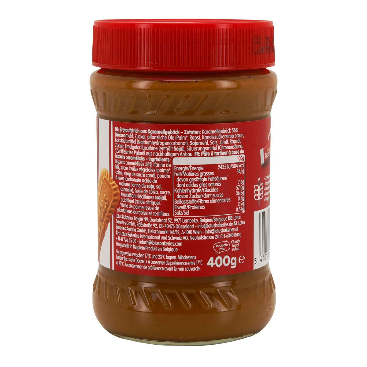Lotus Biscoff Creamy Brotaufstrich | Karamellgebäck-Creme | Vegan | 400 g