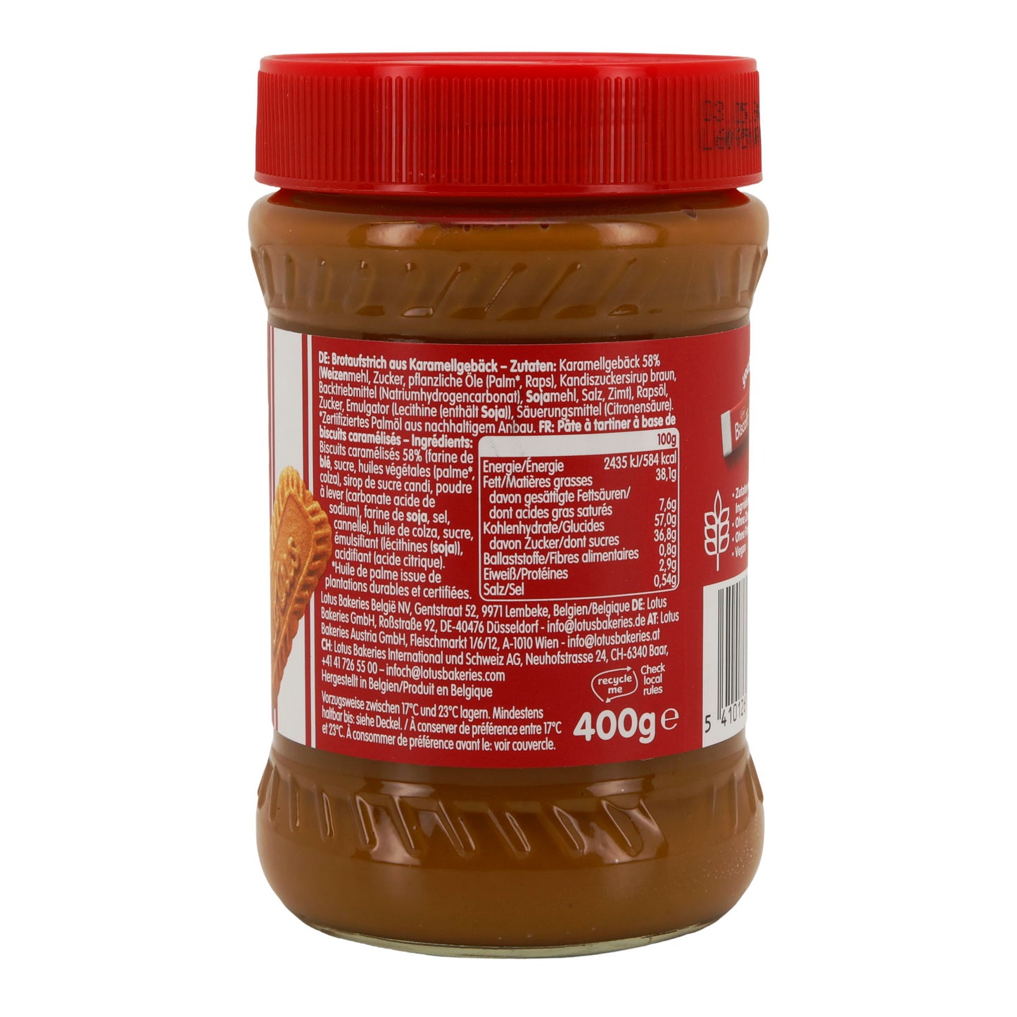 Lotus Biscoff Creamy Brotaufstrich | Karamellgebäck-Creme | Vegan | 400 g