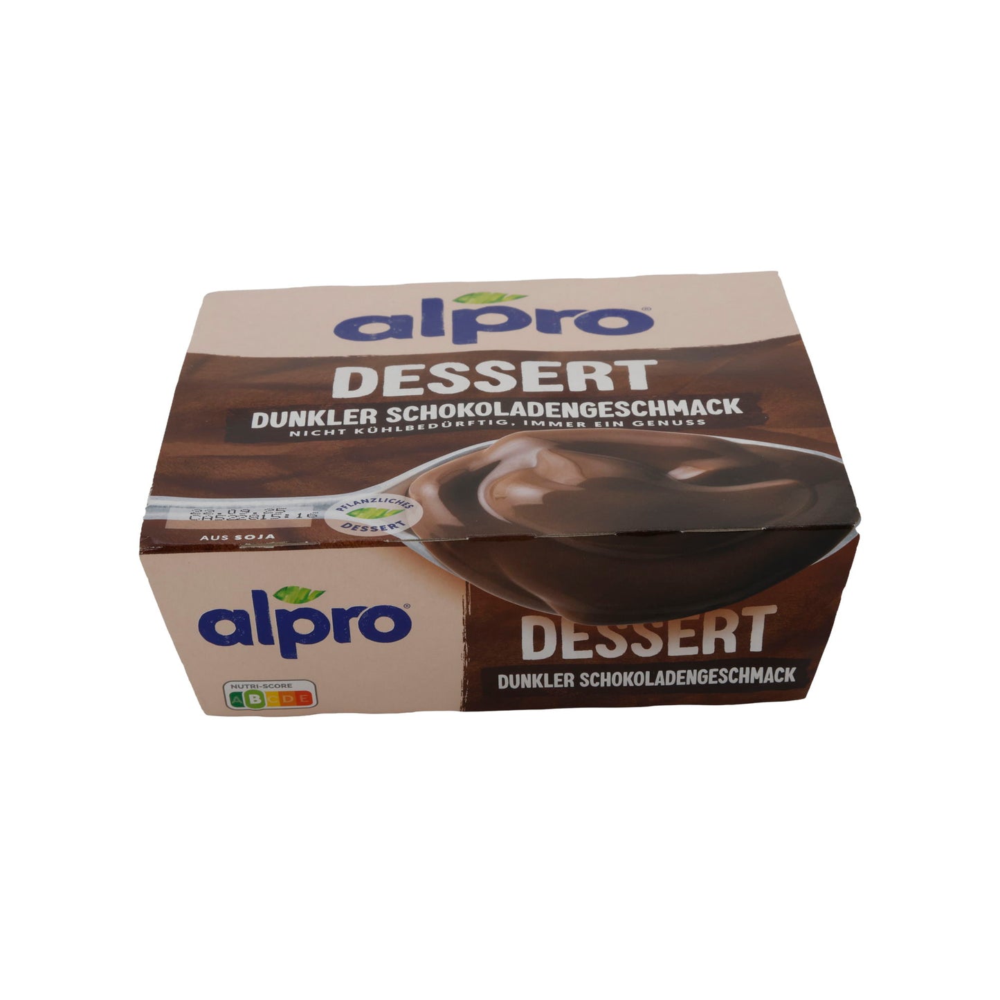 Pudding au chocolat Alpro Dessert goût chocolat noir | Dessert | Pudding au chocolat végétal avec un arôme intense de cacao | 500 g (4 x 125 g)