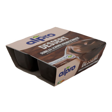 Pudding au chocolat Alpro Dessert goût chocolat noir | Dessert | Pudding au chocolat végétal avec un arôme intense de cacao | 500 g (4 x 125 g)