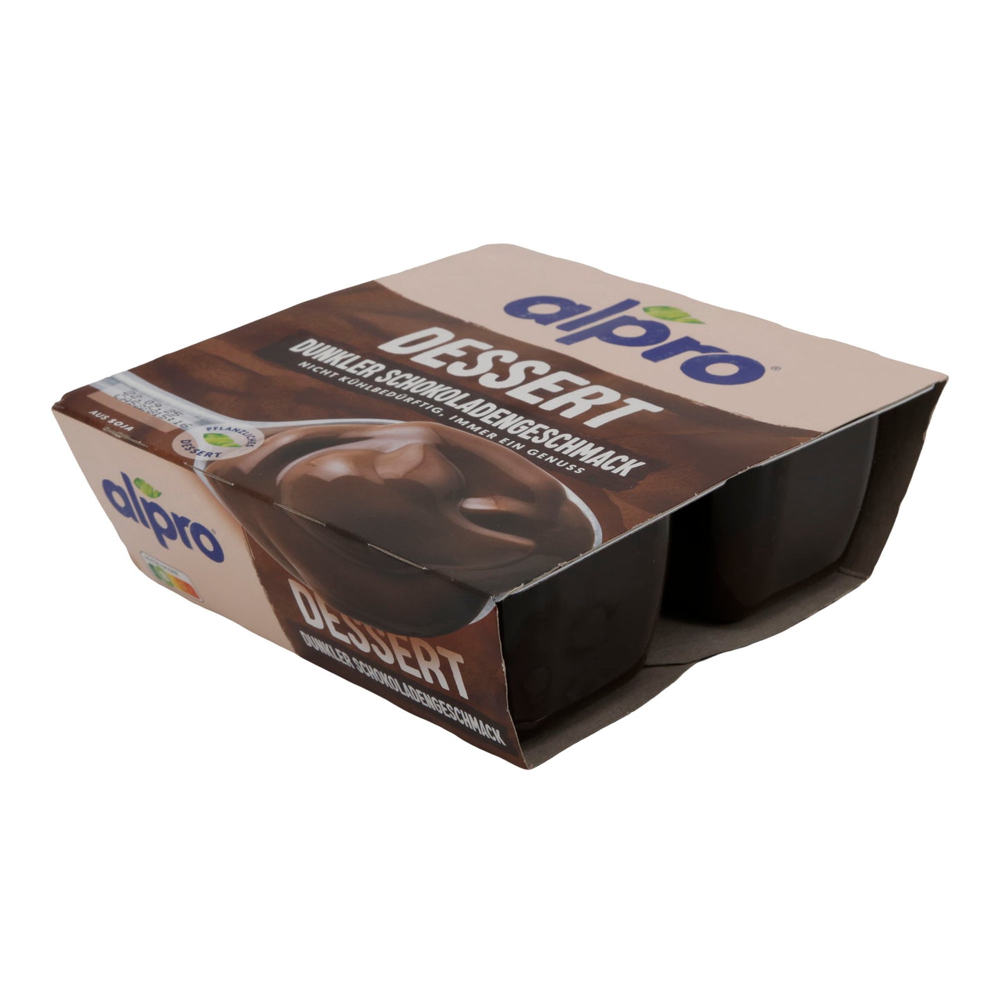 Pudding au chocolat Alpro Dessert goût chocolat noir | Dessert | Pudding au chocolat végétal avec un arôme intense de cacao | 500 g (4 x 125 g)