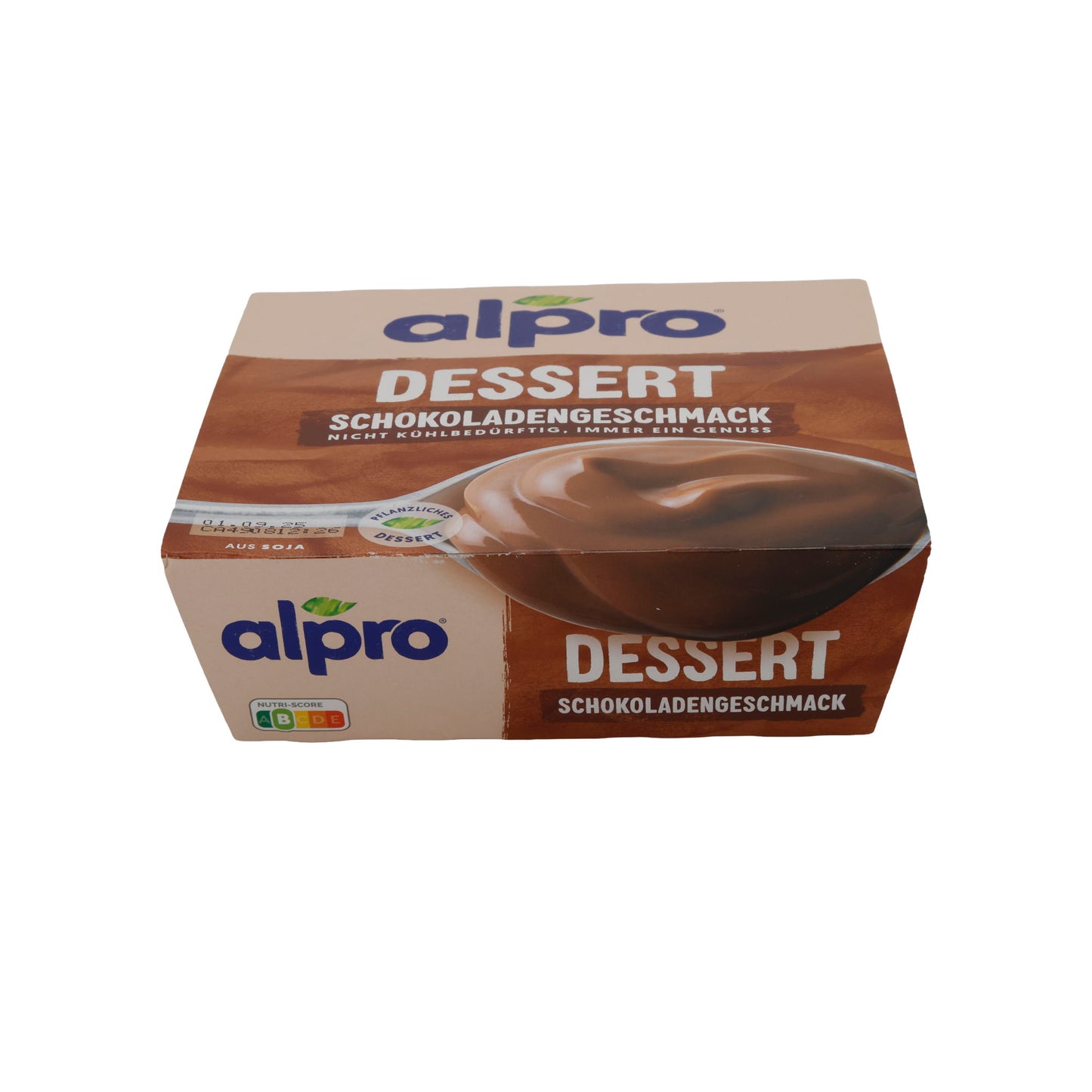 Pudding au chocolat Alpro Dessert | Dessert | Pudding au chocolat végétal sans réfrigération | 500 g (4 x 125 g)
