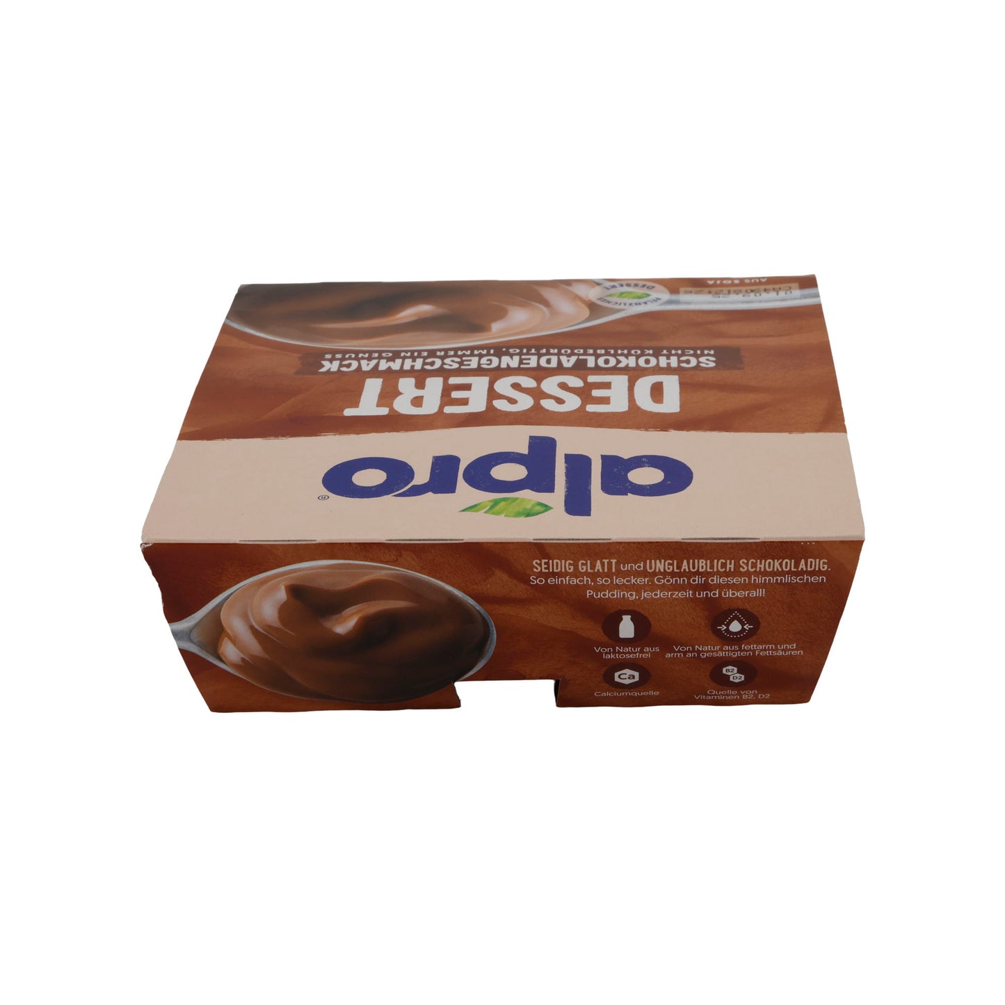 Pudding au chocolat Alpro Dessert | Dessert | Pudding au chocolat végétal sans réfrigération | 500 g (4 x 125 g)