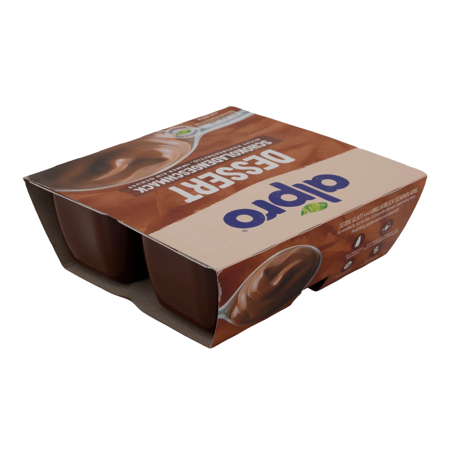 Pudding au chocolat Alpro Dessert | Dessert | Pudding au chocolat végétal sans réfrigération | 500 g (4 x 125 g)